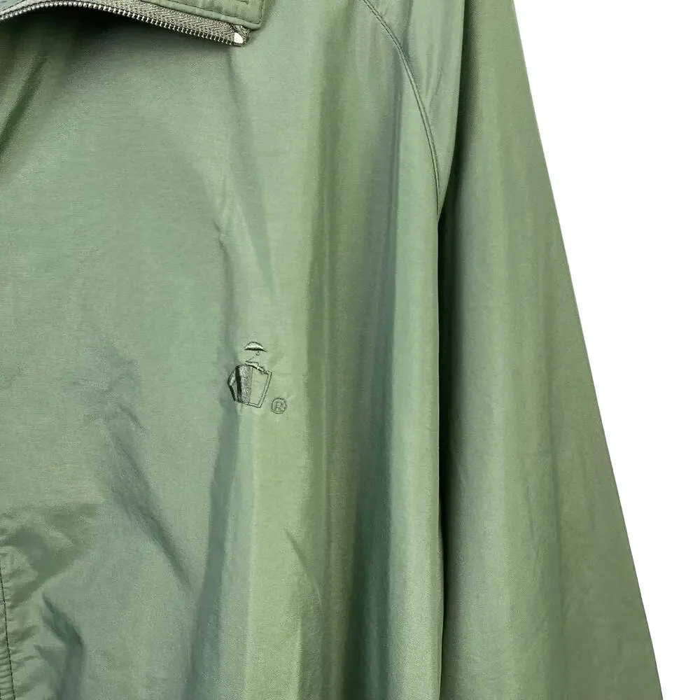 Jockey Lightweight Windbreaker Men's 2X Full Zipper Green Jacket Adjustable Cuff